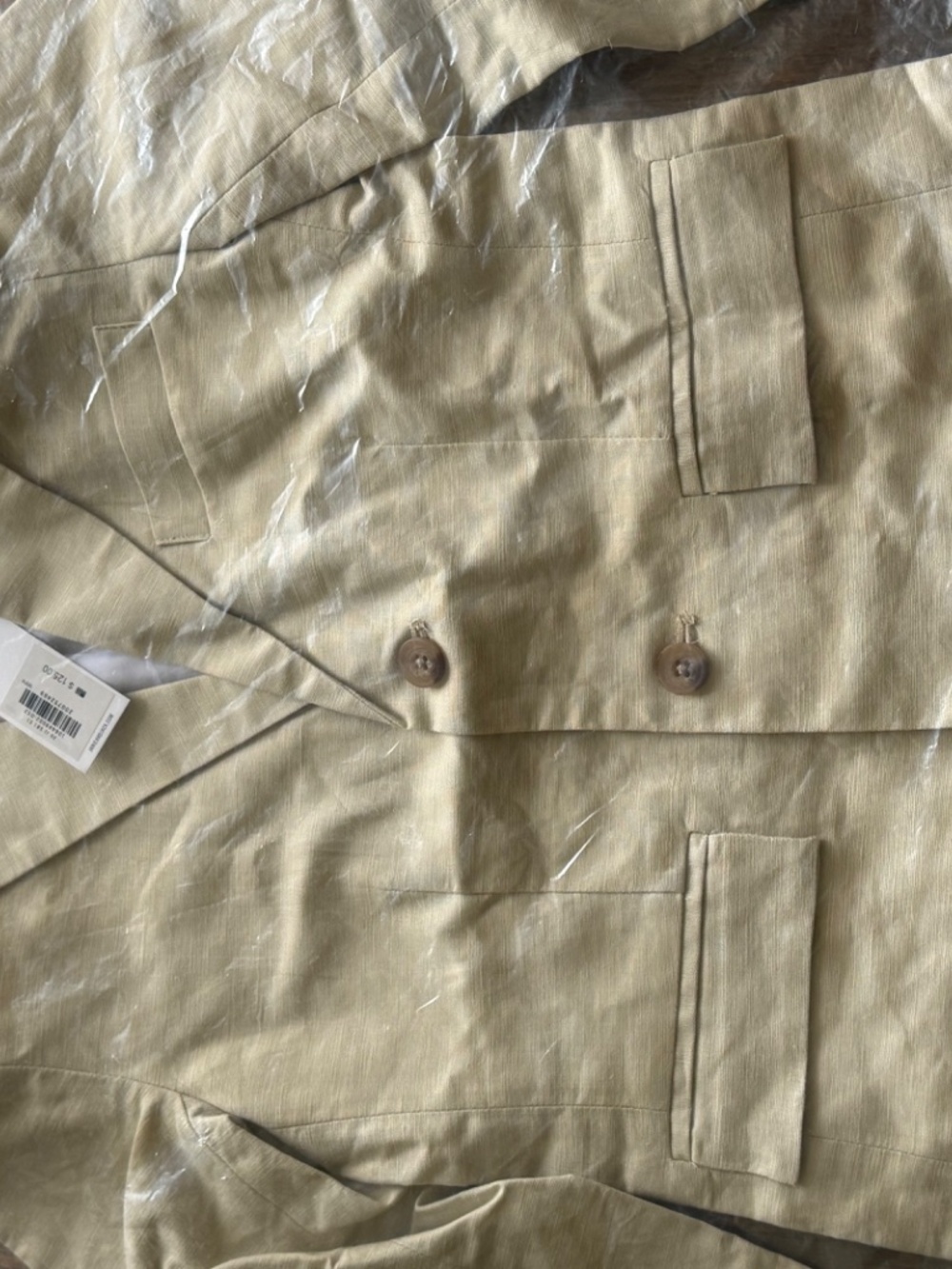 JANIE AND JACK BOY LIGHT KHAKI LINEN COTTON BLAZER SIZE 8 - Picture 4 of 11